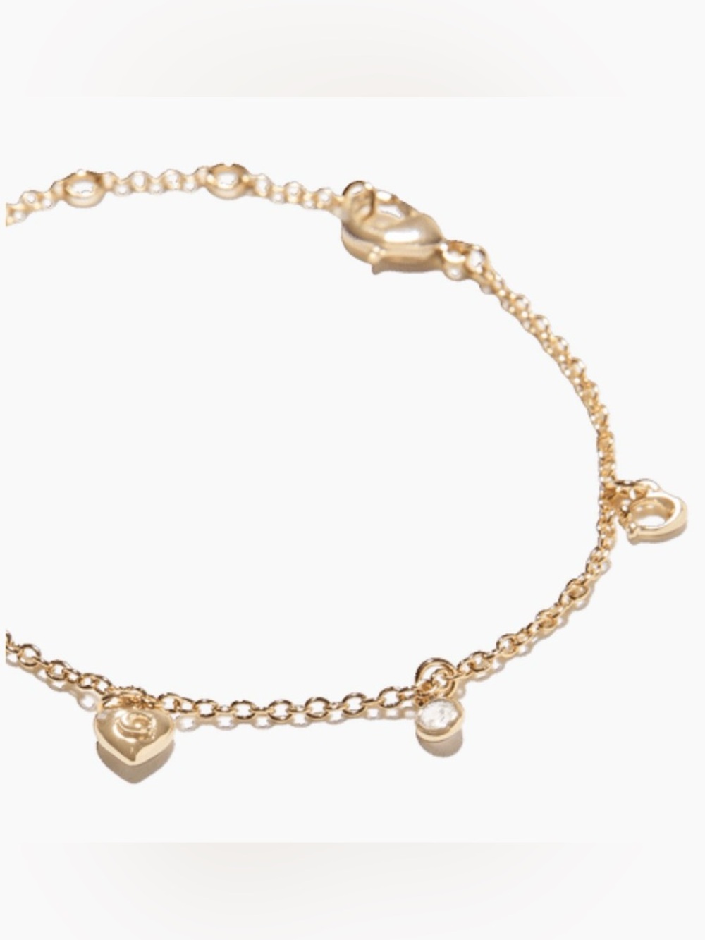 COACH Gold Tone Signature Multi-Charm Bracelet – NWT